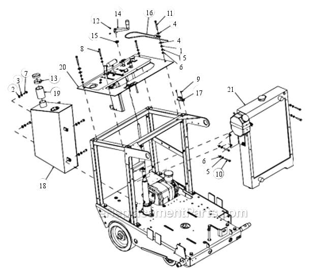 Page I Diagram and Parts List for MK-4036KB  MK Diamond Concrete Saw